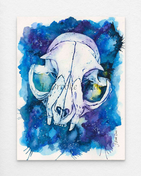 Wild Blue Cat Skull
